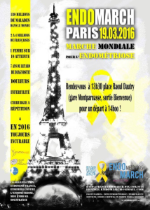 Endomarch Paris Samedi 19 mars 2016, venez marcher pour mettre fin au silence et aux tabous !