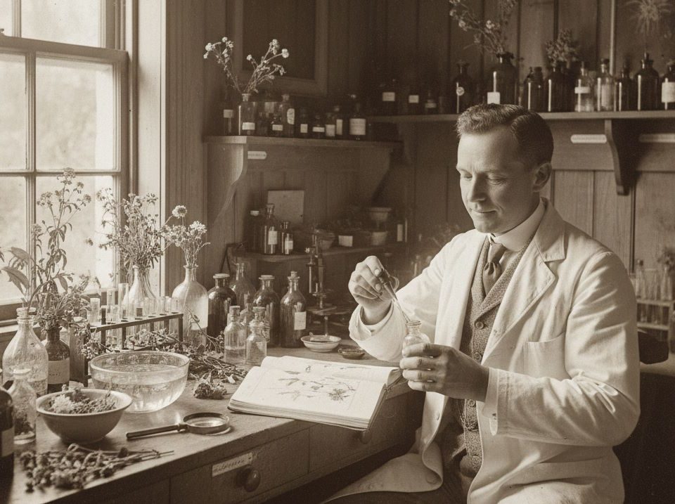 Edward Bach dans son laboratoire