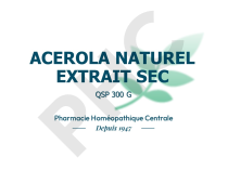 Acérola naturelle PHC - Poudre 300 g - Vitamine C