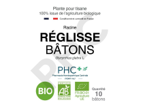 Bâtons de Réglisse bio racine - Glycyrrhiza glabra - Herboristerie PHC