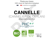 Tisane Cannelle bio écorce - Cinnamomum verum - Herboristerie PHC
