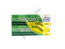 Homeodent dentifrice citron, lot de 2 tubes de 75ml