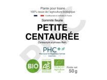 Tisane Petite Centaurée bio sommités fleuries - Centaurium erythraea - Herboristerie PHC