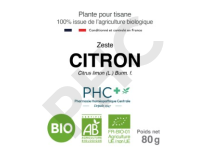 Tisane Citron écorce bio zeste - Citrus limonum - Herboristerie PHC
