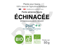 Tisane Echinacée bio parties aériennes fleuries - Echinacea purpurea - Herboristerie PHC