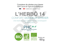Tisane L'HERBÔ 14 bio - Confort douceur d'hiver - Herboristerie PHC