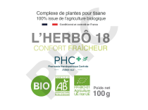 Tisane L'HERBÔ 18 bio - Confort fraîcheur - Herboristerie PHC
