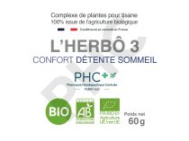 Tisane L'HERBÔ 3 bio - Confort détente sommeil - Herboristerie PHC