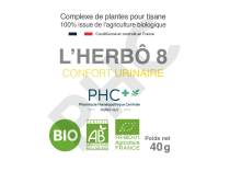 Tisane L'HERBÔ 8 bio - Confort urinaire - Herboristerie PHC