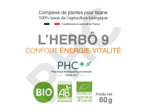 Tisane L'HERBÔ 9 bio - Confort énergie vitalité - Herboristerie PHC