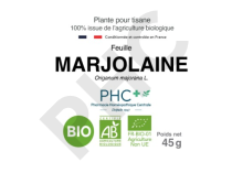 Tisane Marjolaine bio feuilles - Origanum majorana - Herboristerie PHC
