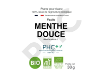 Tisane Menthe douce bio feuilles - Mentha viridis - Herboristerie PHC