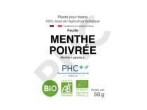Tisane Menthe poivrée bio feuilles - Mentha x piperita - Herboristerie PHC