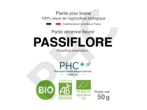 Tisane Passiflore bio parties aériennes fleuries - Passiflora incarnata - Herboristerie PHC