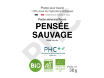 Tisane Pensée sauvage bio parties aériennes fleuries - Viola tricolor - Herboristerie PHC