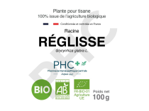 Tisane Réglisse bio racine - Glycyrrhiza glabra - Herboristerie PHC