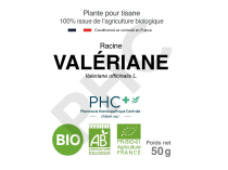 Tisane Valeriane bio racine - Valeriane officinalis - Herboristerie PHC