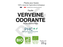 Tisane Verveine odorante bio feuilles - Aloysia citriodora - Herboristerie PHC