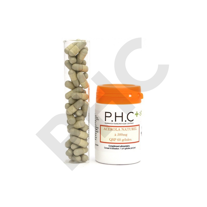 ACEROLA pure 500 mg PHC 60 gélules, Un fort pouvoir anti-oxydant et un stimulant des défenses naturelles