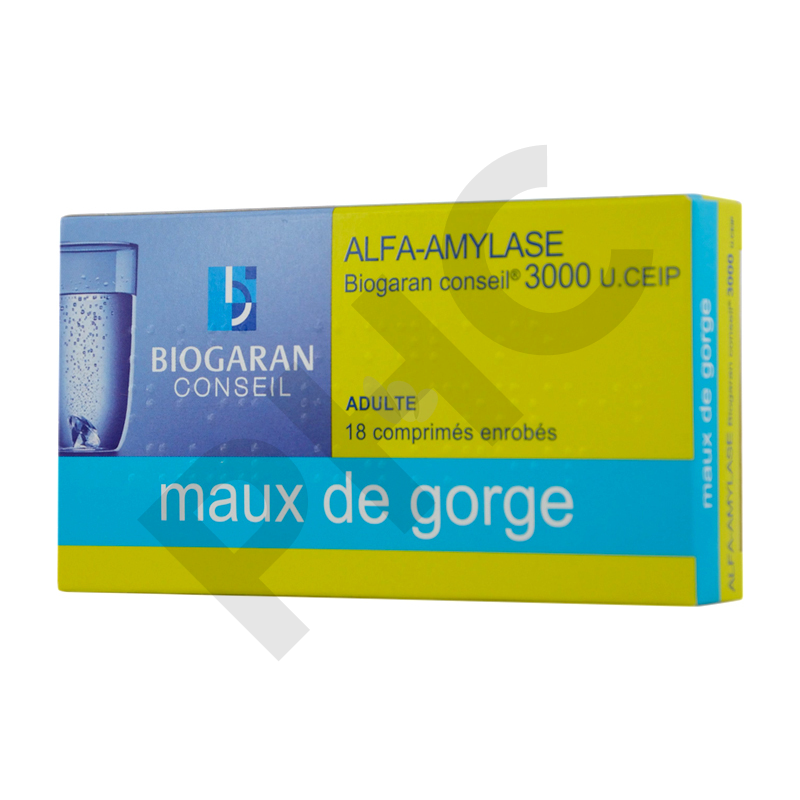 ALFA-AMYLASE 3000 u, comprimés enrobés