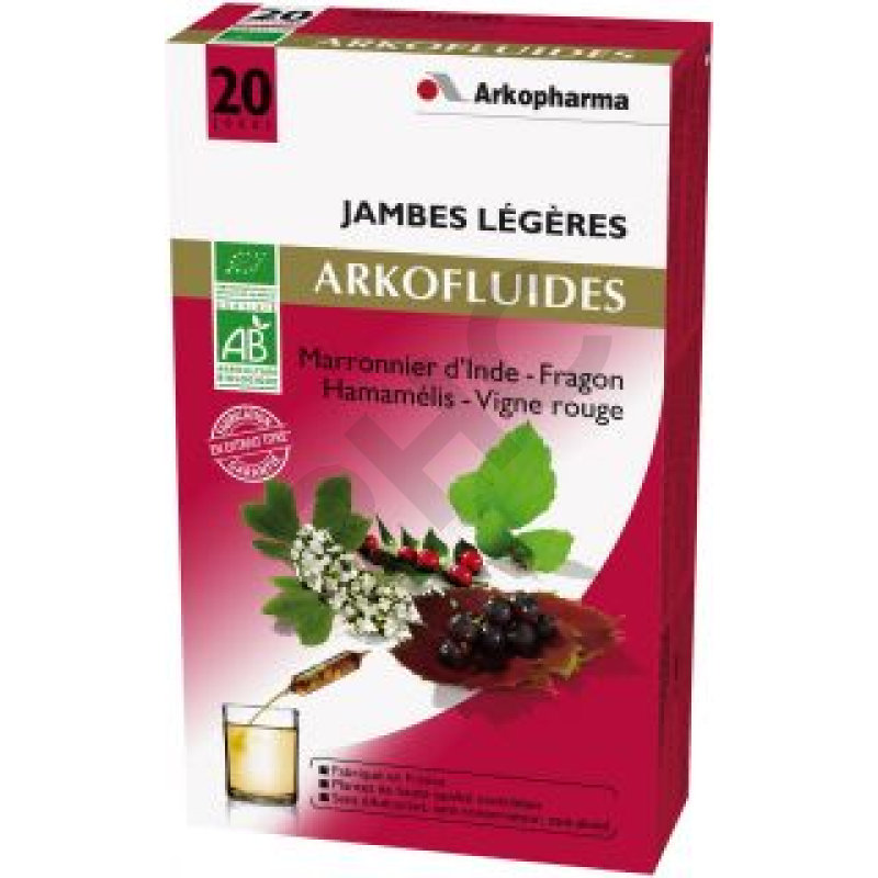 ARKOFLUIDE JambesLegeres, 20 ampoules