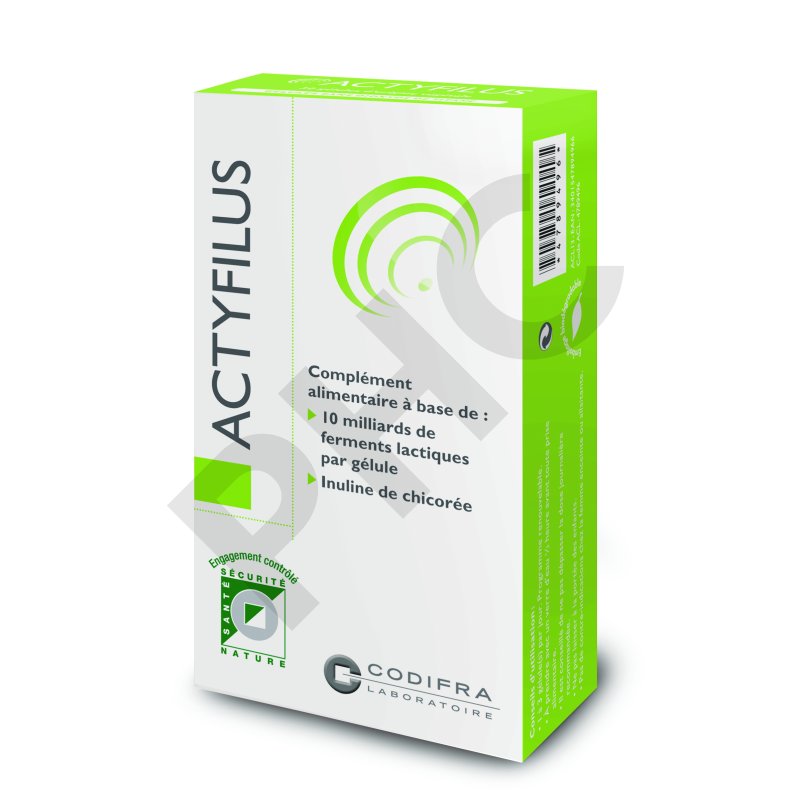 codifra actyfilus - ACTYFILUS, pour retrouver une flore digestive équilibrée. 30 gélules