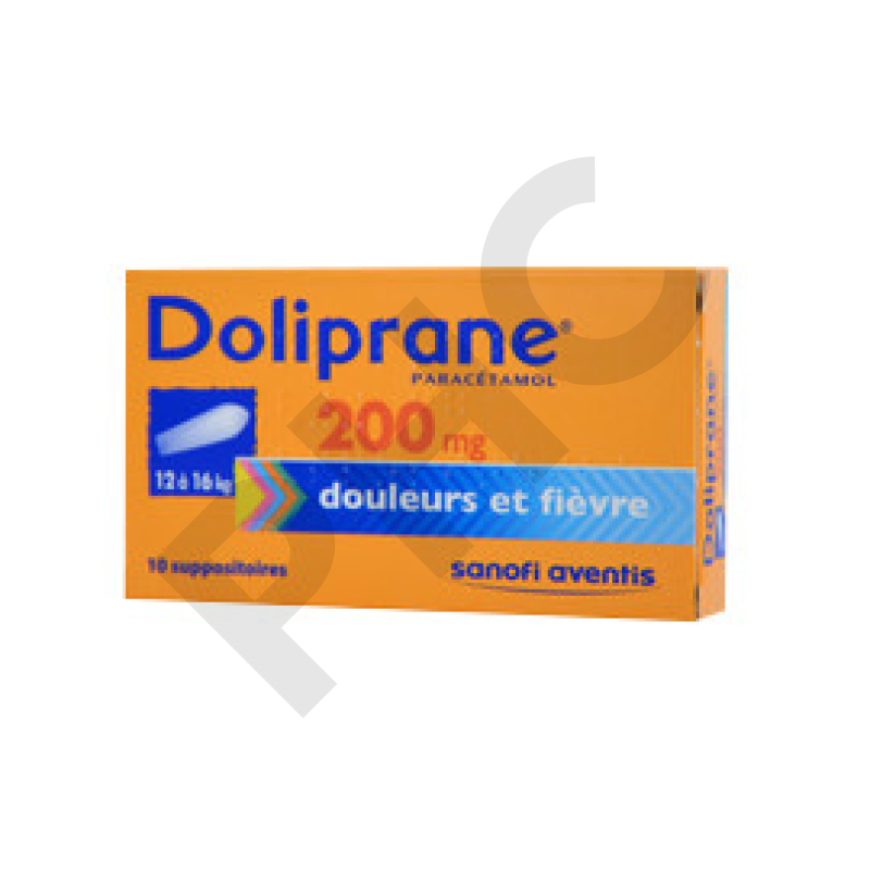 DOLIPRANE 200 mg suppo
