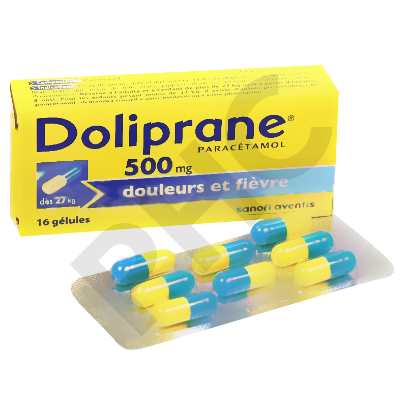 DOLIPRANE 500 mg 16 gel