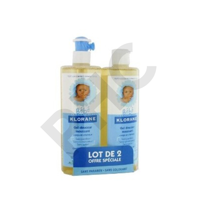 KLORANE BEBE GEL DOUCHE CHEVEUX ET CORPS (Lot de 2