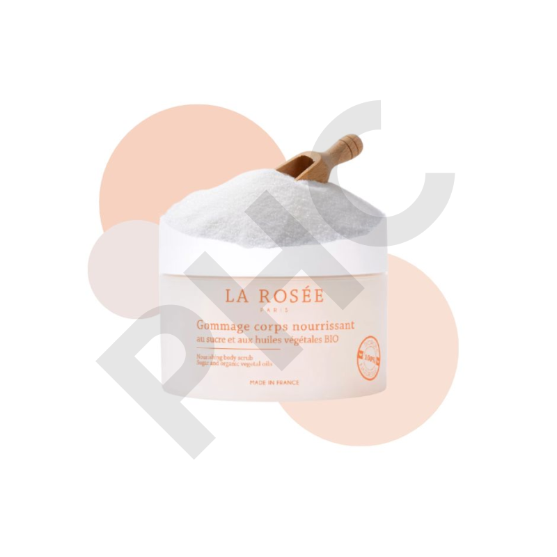 Le gommage nourrissant au sucre La Rosée va lisser votre peau et lui apporter douceur et netteté grâce à sa composition 100% naturelle !