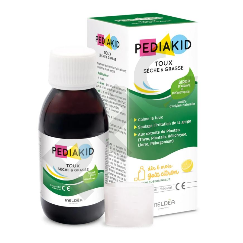 PEDIAKID Toux sèche & grasse - Sirop 125 mL - pour calmer la toux