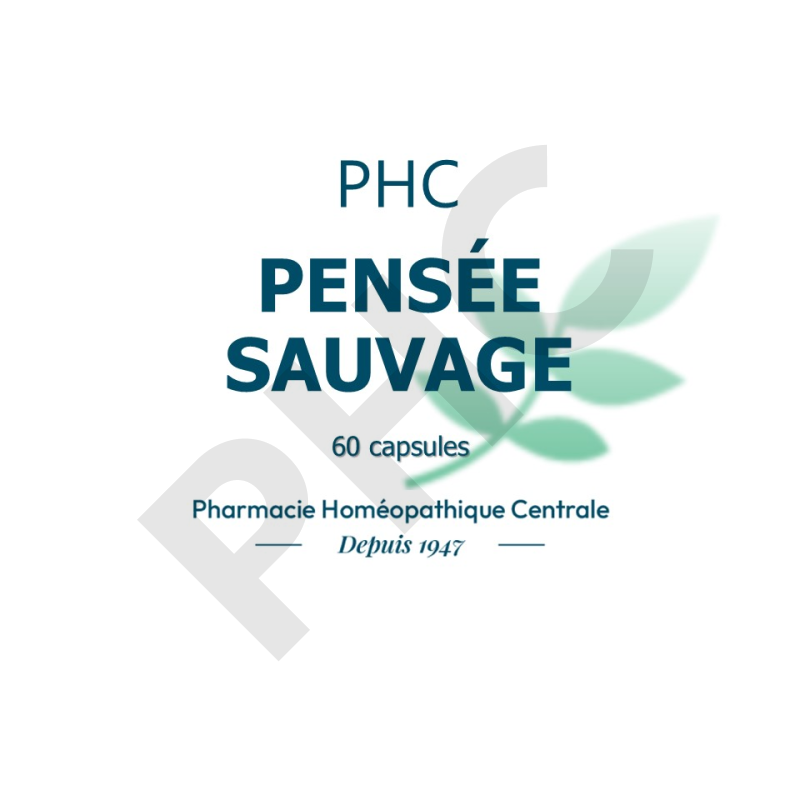 Pensée sauvage PHC - Gélules de parties aériennes fleuries de pensée sauvage, plante médicinale utilisée traditionnellement pour les problèmes de peau.
