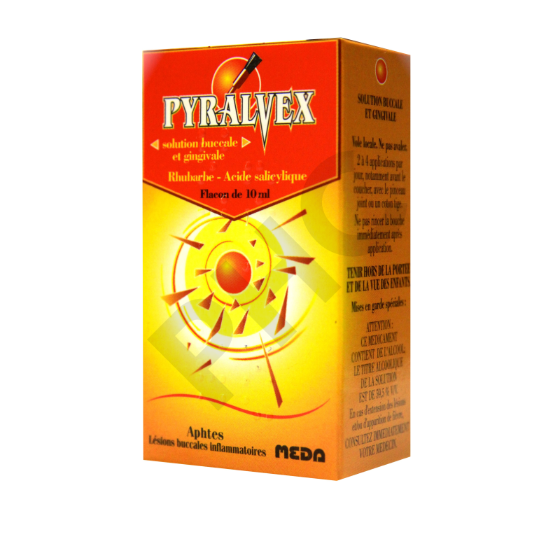 PYRALVEX SOLUTION BUCCALE ET GENGIVALE 10 ml