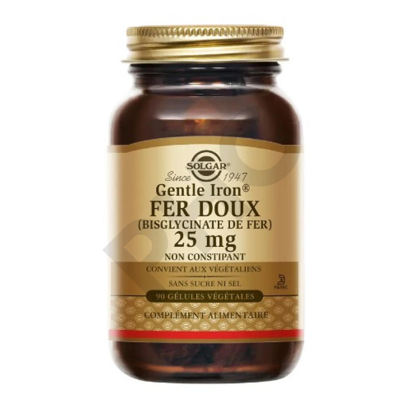 Solgar - Fer doux - Gentle iron - 90 gélules végétales