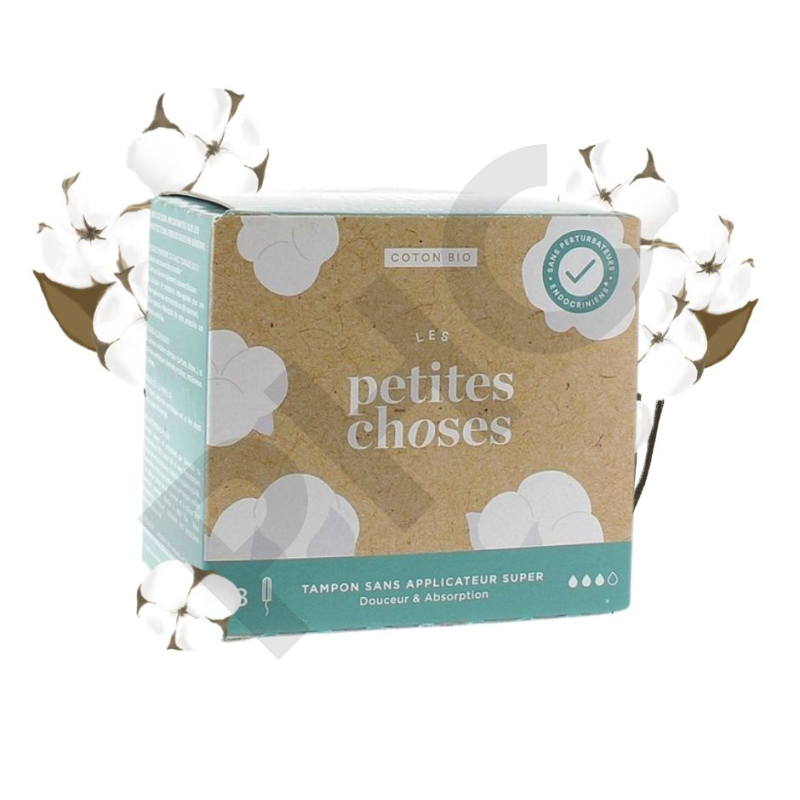 Tampons sans applicateur 100% en fibre de coton bio - Les Petites Choses