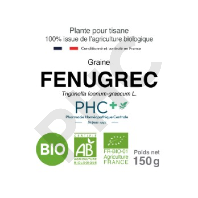 Tisane Fenugrec bio graines - Trigonella foenum graecum - Herboristerie PHC