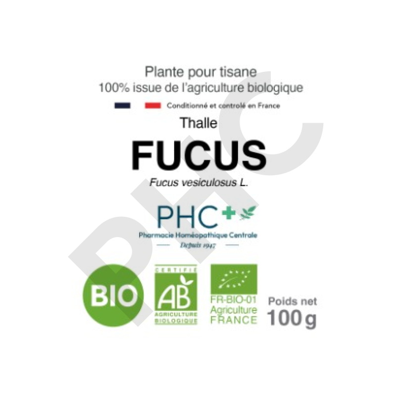 Tisane Fucus bio thalles - Fucus vesiculosus - Herboristerie PHC