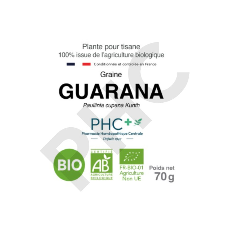 Tisane Guarana bio graines - Paullinia cupana kunth - Herboristerie PHC