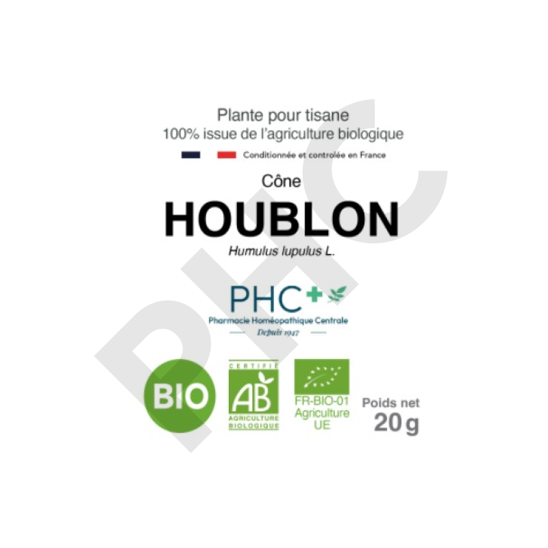 Tisane Houblon bio cônes - Humulus lupulus - Herboristerie PHC