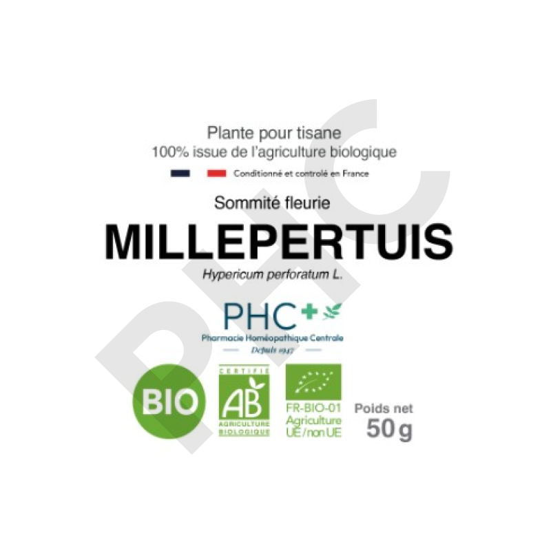Tisane Millepertuis bio sommités fleuries - Hypericum perforatum