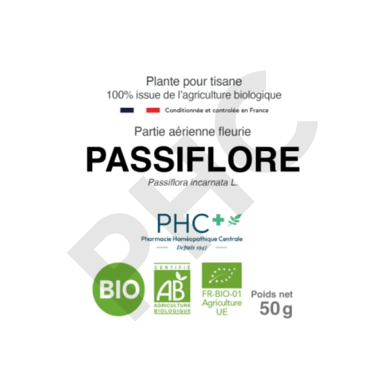 Tisane Passiflore bio parties aériennes fleuries