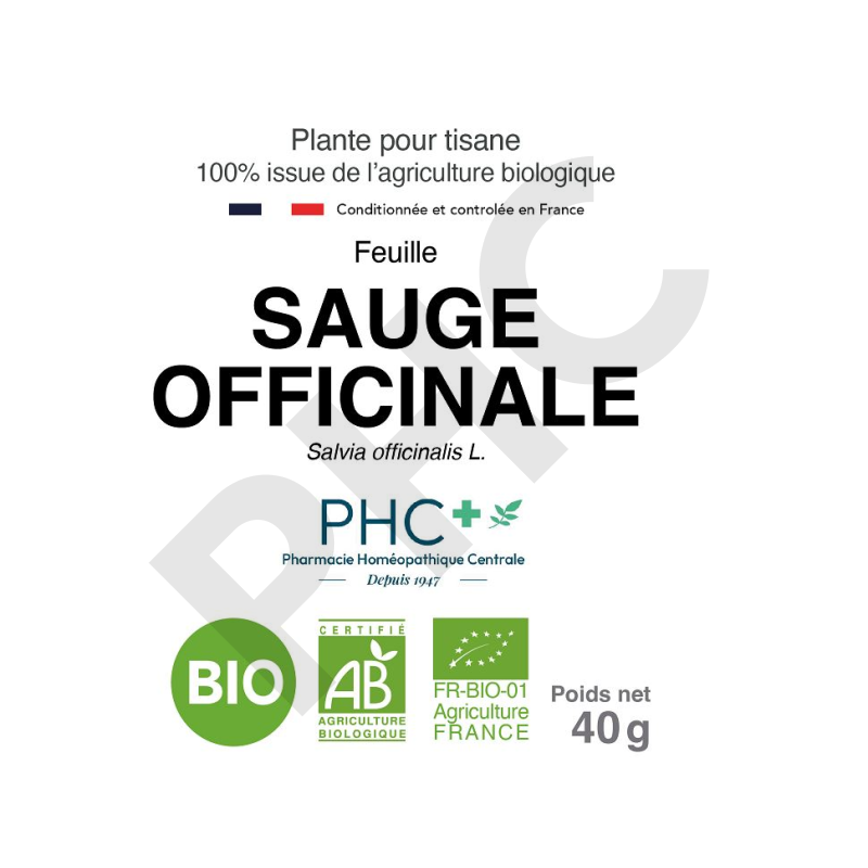Tisane Sauge bio feuilles - Salvia Officinalis