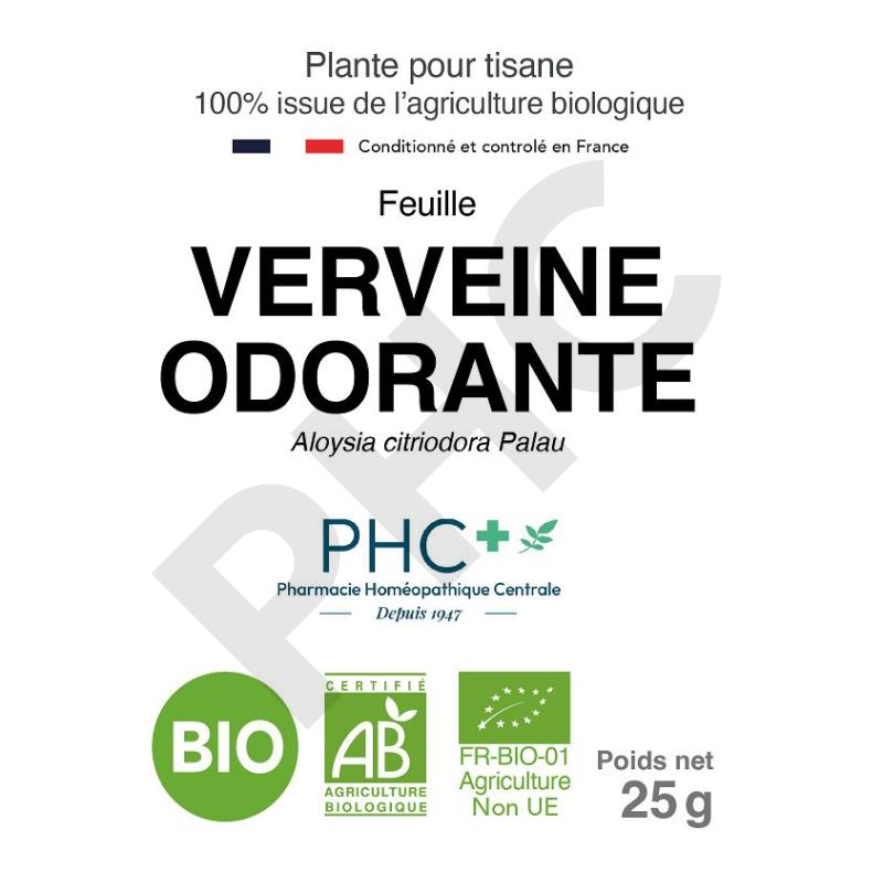 Tisane Verveine odorante bio feuilles - Aloysia citriodora