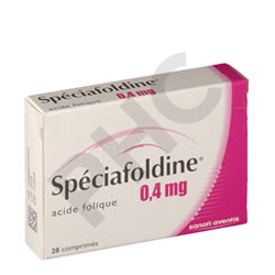 Acide folique comprimés 0,4 mg - speciafoldine