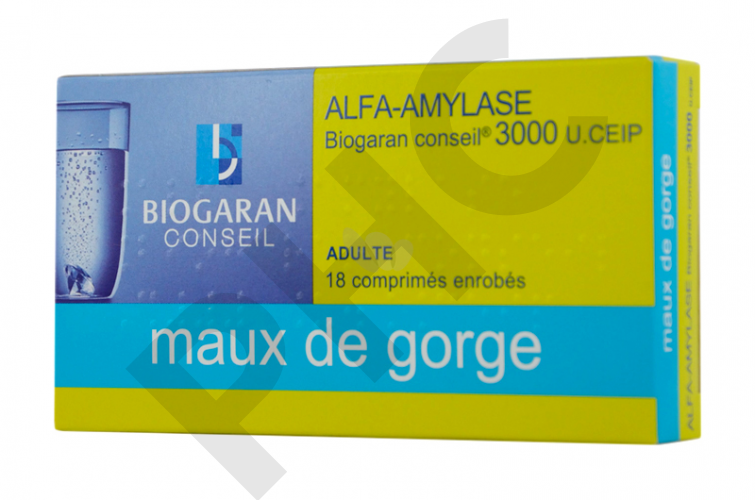 ALFA-AMYLASE 3000, comprimés enrobés