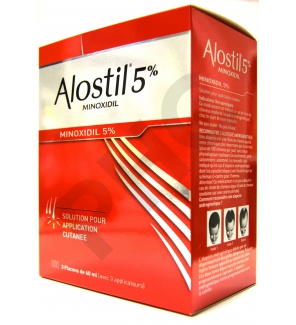 ALOSTIL 5% SOLUTION 3x60 ml (avec applicateurs)