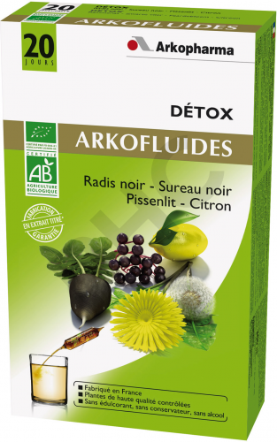 ARKOFLUIDE DETOX BIO, 20 ampoules