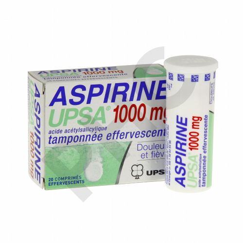 ASPIRINE UPSA 1000 mg 20 comprimés effervescents