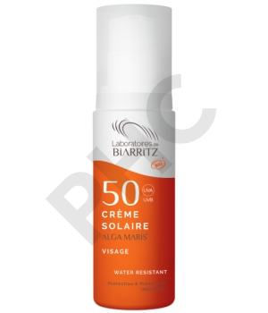 Biarritz Crème solaire Bio  Alga Maris Haute protection Visage 50