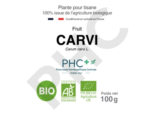Tisane Carvi bio fruit - Carum carvi L. - Herboristerie PHC